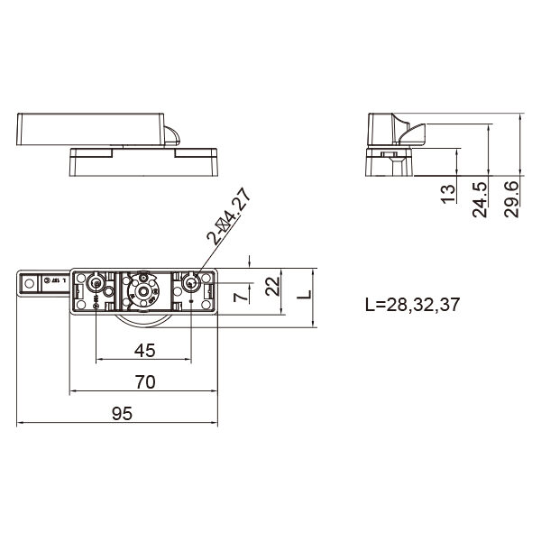 Tay Nắm Cửa Nhôm LP-YYS1 Ban-ve-ki-thuat-LP-YYS1