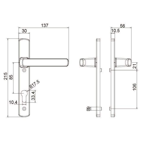 Tay Nắm Cửa Nhôm LP-MZS5 Tay nắm cửa nhôm đẹp (2)