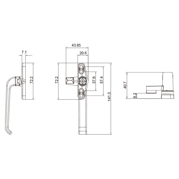 Tay Nắm Cửa Nhôm LP-QZZ2 Ban-ve-ki-thuat-Tay-nam-cua-nhom-LP-QZZ2