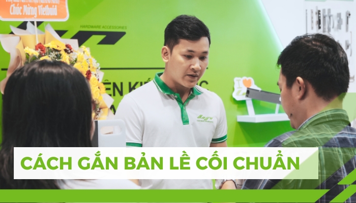 Cách gắn bản lề cối