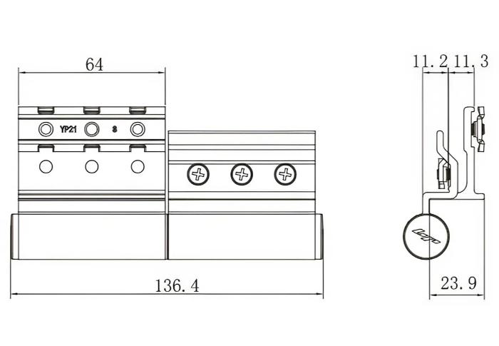 Bản vẽ cấu tạo bản lề 4D cửa nhôm xingfa chống xệ