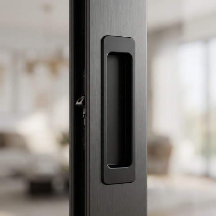 Top 8+ Tay nắm cửa lùa nhôm kính đẹp, trượt êm, chống kẹt Tay nắm âm nhôm Xingfa thường đúc nguyên khối, đảm bảo sự liền mạch và không gây vướng cánh cửa trượt.